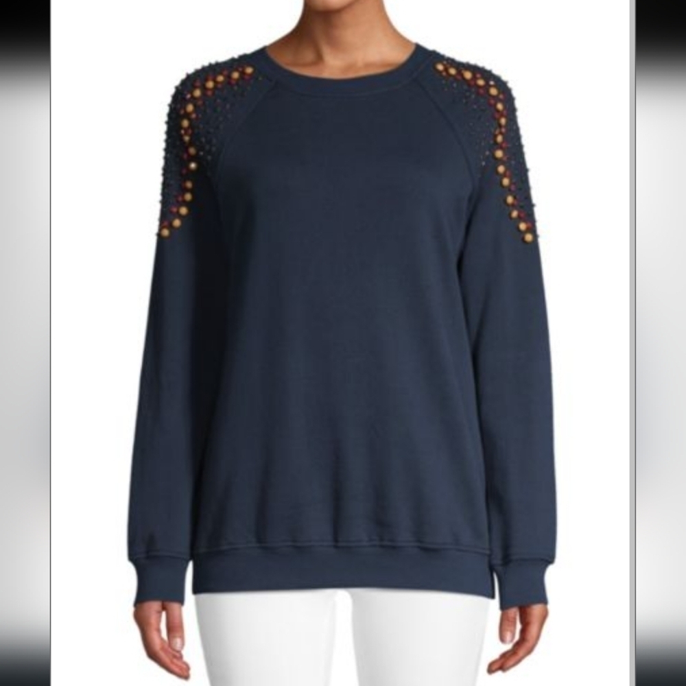 Hemant&Nandita beaded sweatshirt shoulder